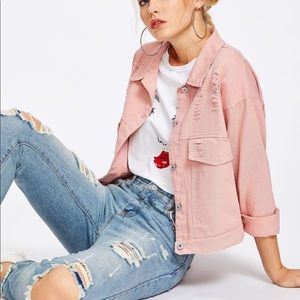 PINK 🎀 jean jacket NWOT